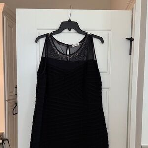 Calvin Klein Black Mesh Detail Mini Dress